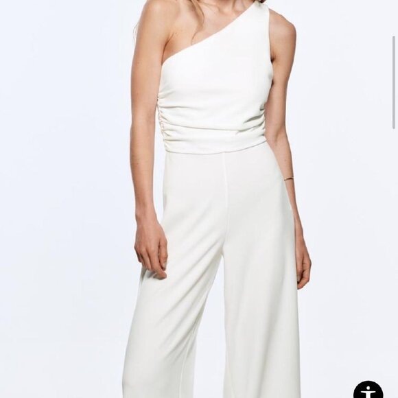 Zara LONG ASYMMETRIC JUMPSUIT (SIZE SMALL) - Picture 3 of 11